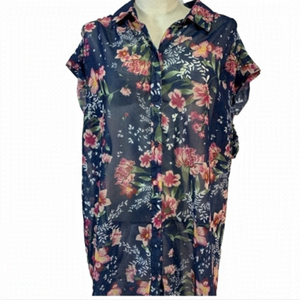 Design Lab by L&T Sheer Floral Blouse